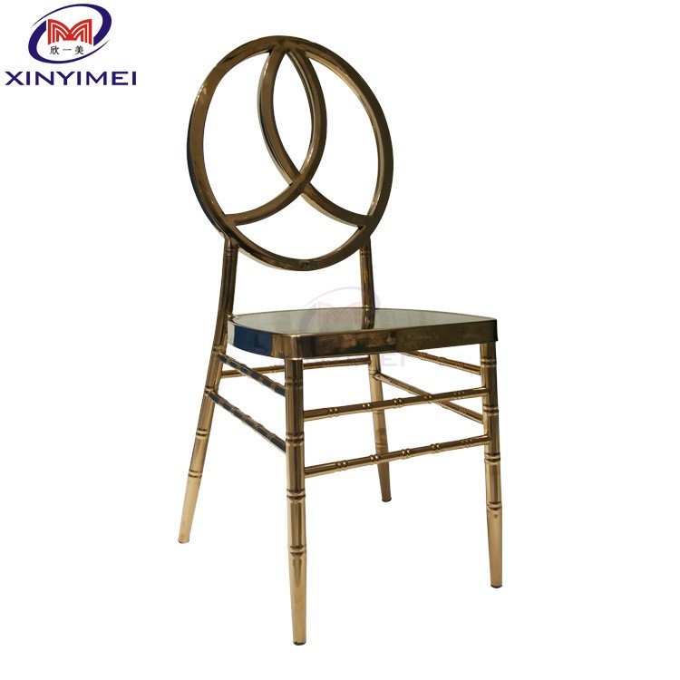 China Restaurant Gold Stainless Steel Dining Chair Hotel Simple Mirror Metal Phoenix Chair factory