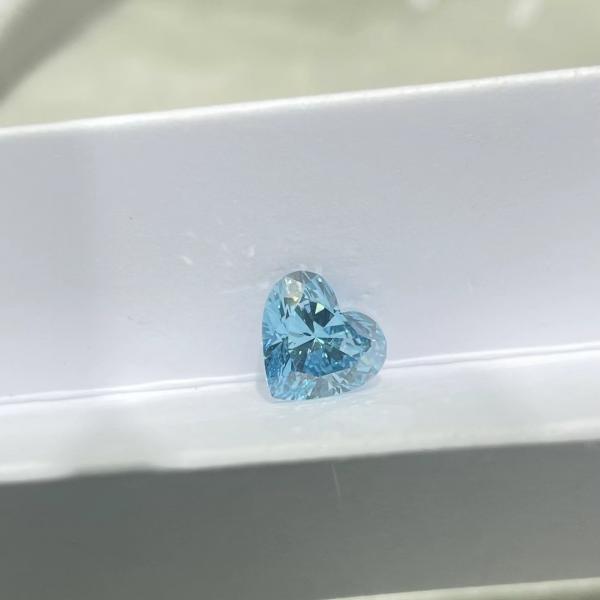 Quality 1.52ct Lab Grown Blue Diamond Heart Loose Diamond 10 Mohs for sale