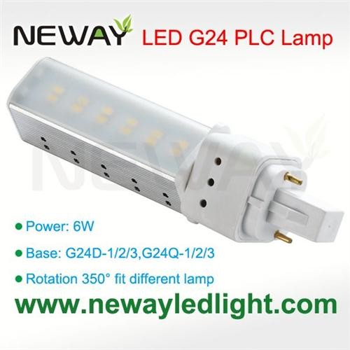 Quality 6W G24 Lamp Base PLC LED Light Bulb replace 13W CFL for sale