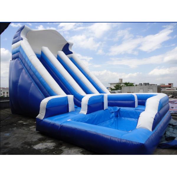 Quality Unti-riptured Commercial Inflatable Water Slides With Swimming Pool for sale