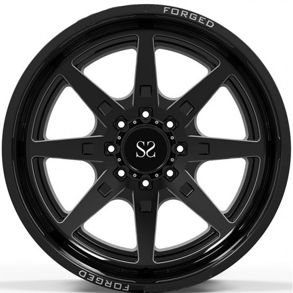 Quality 22x10, 22x12, and 22x14  Gloss Black Milling Windows 4x4 Wheels / Deep Lip Forged Off Road Rims for sale