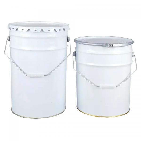 Quality Gold Phenolic Lined Chemicals Metal Bucket With Lid for sale