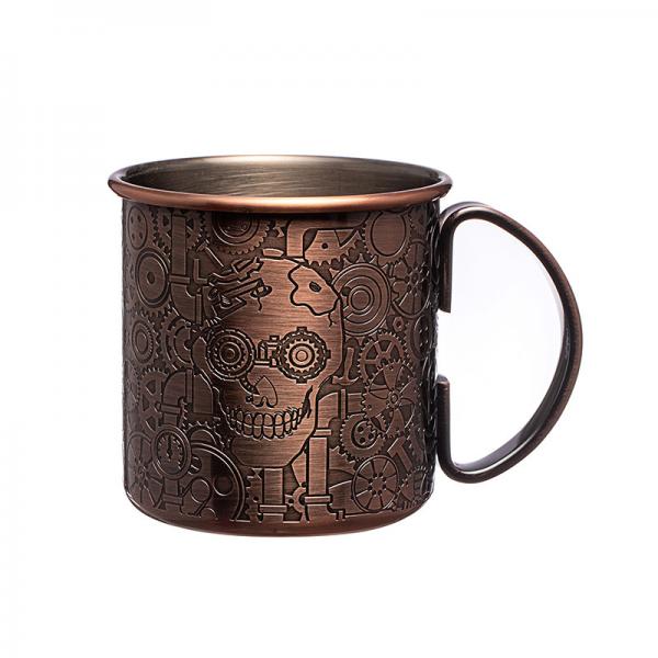 Quality Etching Stainless Steel Copper Mug Unbreakable Travel Cup For Bar Party for sale
