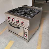 China Kitchen Free Standing Stainless Steel 4 Burners Gas Range Stove With Oven factory