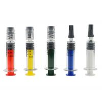 Quality Borosilicate Glass Custom Weed Pack 1ml Colored Luer Lock Syringe For Concentrate Oil for sale