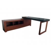 China L Shaped Office Desk With Slide Drawers / Assembled Cherry Wood Desk factory