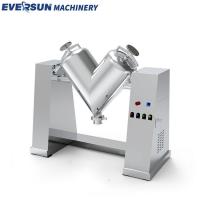 China Adjustable Speed V Type Powder Mixer Flour Mixing Machine 1-29rpm Mixing Time factory
