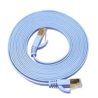 China 30 AWG Practical Flat UTP Cable , RJ45 CAT6 Ultra Thin Patch Cable factory