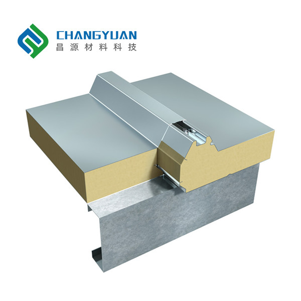 Quality Modern Insulated Metal PU Sandwich Roof Panel Fire Resistance for sale