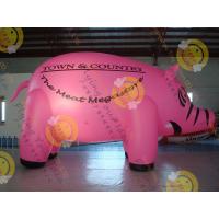 China 6m Cute Custom Shaped Balloons , 0.18mm Pink PVC Inflatable Helium Balloon factory