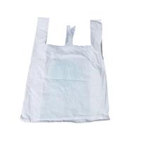 Quality 13" X 10" X 23" White Large T Shirt Disposable Grocery Bags for sale