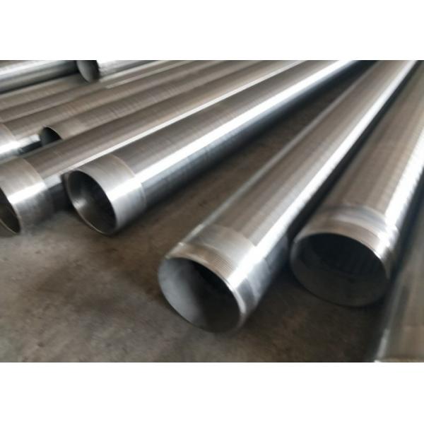 Quality Stainless Steel Downhole Slotted Tube , Continuous Slot Opening Vee Wire Screen for sale