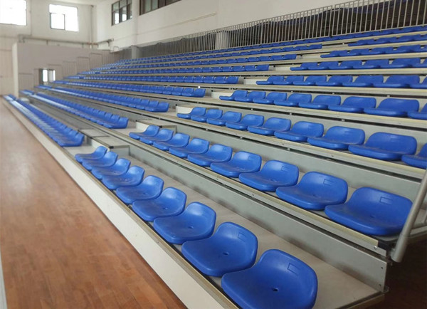 Quality Multi Color Indoor School Bleachers / Telescopic Seats 280mm Row Height for sale