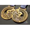 China Bike Sports Marathon Finisher Metal Award Medals Imitation Antique Gold Plating factory