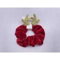China Red Christmas Reindeer Hair Scrunchie Elastic Multipurpose Durable factory