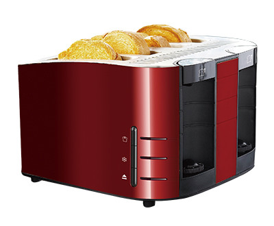 Quality 6 Time Setting Electric 4 Slice Toaster Anti Slip Feet Design for sale