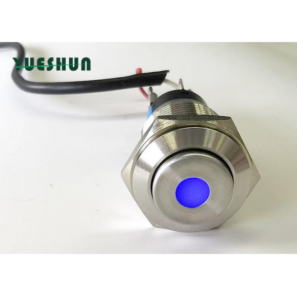 Quality 16mm Dot Type Push Button Switch LED Illuminated , LED Latching Push Button Switch for sale