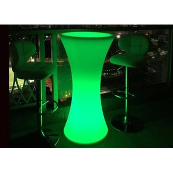 Quality High Round Cocktail Table Furniture Set with Colorful Lighting for sale