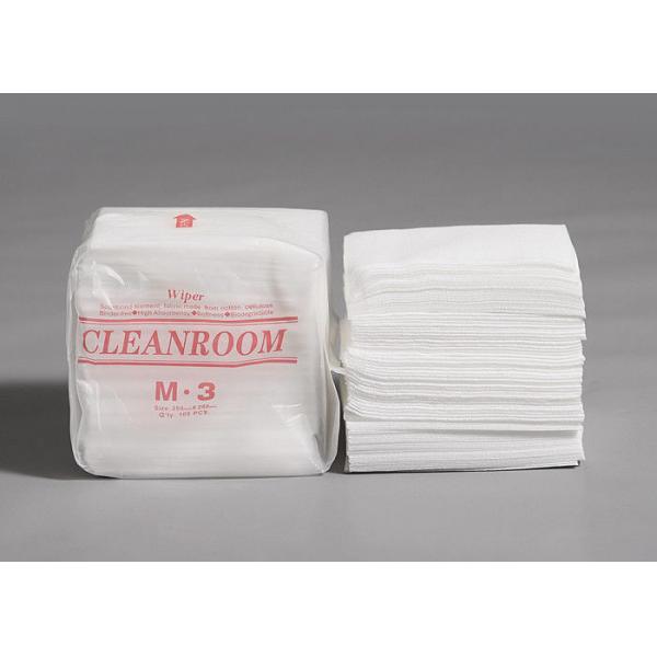 Quality 9x9 Inch White Dry Polyester Cleanroom Wipes For Labs for sale