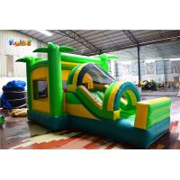 china Moblie Tropical Palm 220V Inflatable Bounce Houses With Slide Combo Bounce House