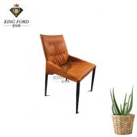 China 5cm Seat Powder Coated Finished Comfortable Leather Dining Chairs Fireproof factory