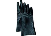 China Heavy Duty Industry work Black PVC Coated Chemical Resistant Gloves / glove 51208 factory