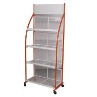 China Custom Length Movable Retail Store Display Shelves Four Tiers For Snacks Storage for sale