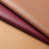 China Litchi Leathaire Fabric 1.2mm Breathable Leather Fabric For Sofas / Cushions for sale