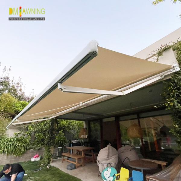 Quality Large size retractable aluminum patio awning, commercial awning waterproof sun for sale