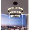 China Piano Design New Design Metal Ring Modern LED Round Chandelier Circle Pendant Light Acrylic and metal DIY designer factory