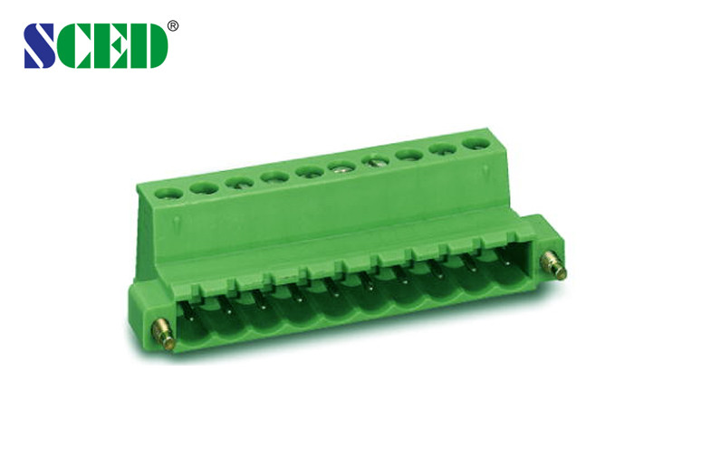China Plug - in Terminal Block Pitch 5.08mm Plug Male 300V 18A 2P - 20P Pluggable Terminal Block factory