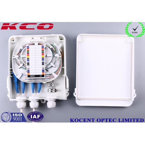 Quality KCO-FDB-8C Outdoor Waterproof 8 Cores Fiber Optic Splitter Box ABS + PC FTTH FTTB for sale