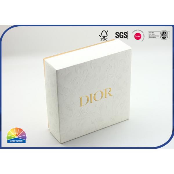 Quality Embossed Present Paper Cardboard Box 2 Piece Gold Stamping Logo for sale