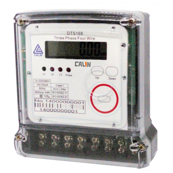 Quality Compact 3 Phase Electric Meter Transparent Cover Prepaid Electricity Meters for sale