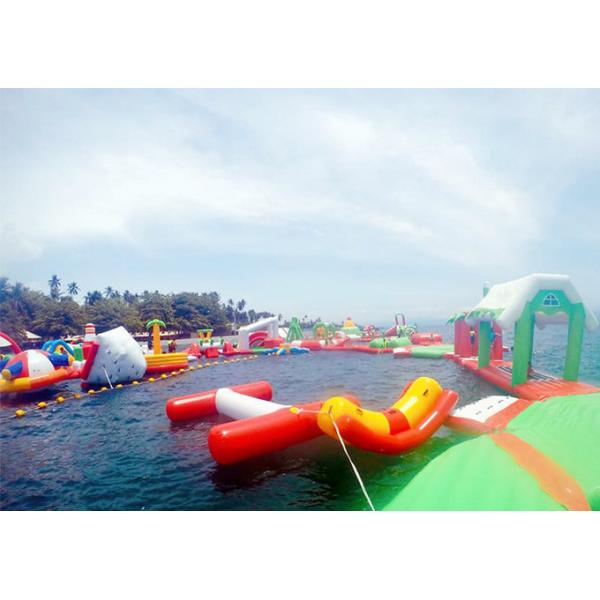 Quality Island Inflatable Water Park , Fantastic amusement parks For Commercial Event for sale