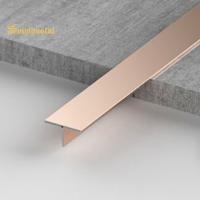 China 10FT Length Stainless Steel Decorative Trim Rose Gold Blue PVD Color Coating factory