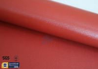 China Welding Fiberglass Fire Blanket Sparks Protection Red Silicone Coating 0.8MM factory