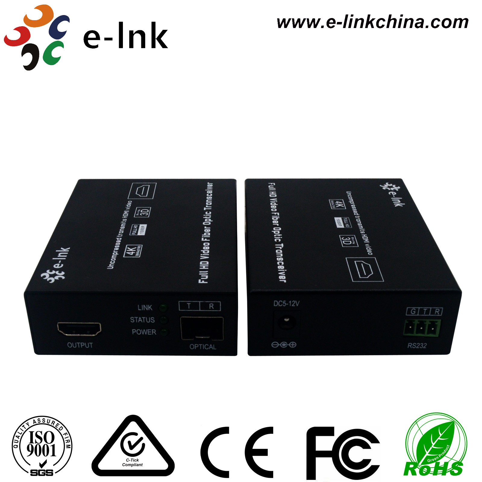 China HDMI 2.0 Fiber Optic Transmitter And Receiver Multi Mode Fiber Type 18Gbps Data Rate factory