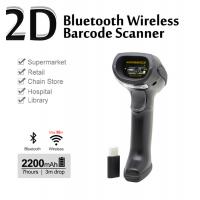 China USB Wireless Bluetooth Handhold Barcode Scanner 1D 2D Automatic Barcode Reader factory