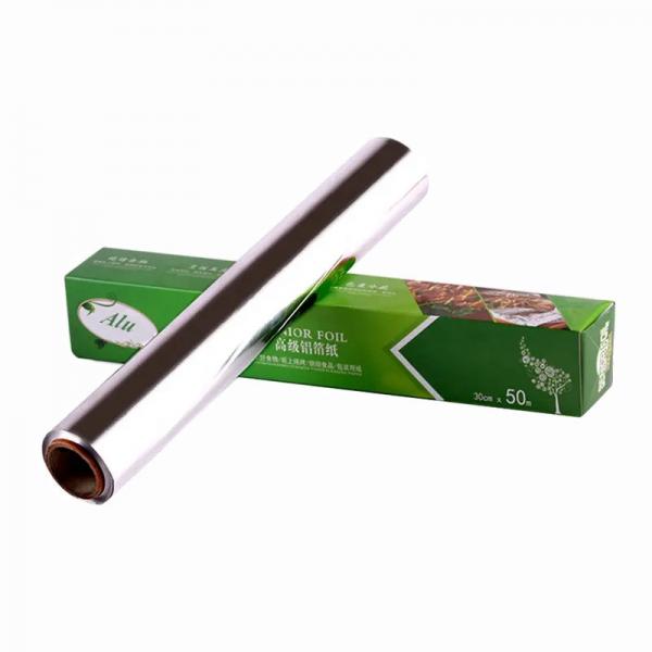 Quality Household Heavy Duty Aluminum Foil Roll Sheets With Cutter for sale