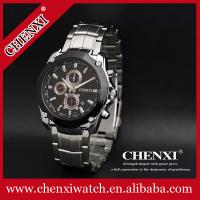 China C036A Date Nickle Free Zinc Alloy Case Watch Stainless Steel Band Japan Quartz Watches Man factory