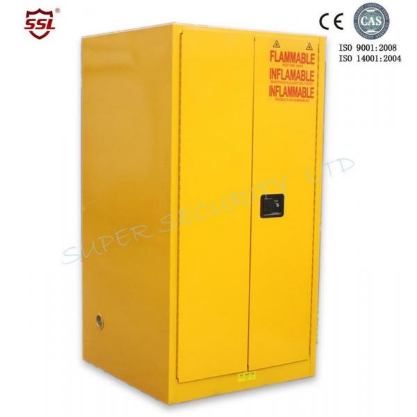 Quality Yellow Drum Flammable Storage Cabinet With Galvanized Steel Shelving for sale