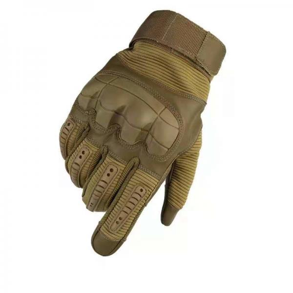 Quality Synthetic Outdoor Tactical Gear Glove Anti Skid Khaki Nylon Micro Fiber for sale
