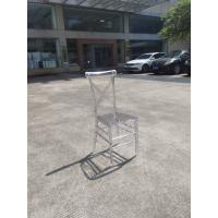 Quality 25.5 Inches Crystal Wedding Hall Resin Chiavari Chair Plastic Transparent Color for sale