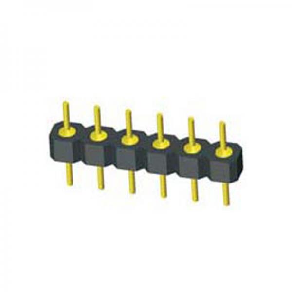 Quality Straight type 8P WCON PCB 2.54mm Round Pin Connector With PPS plastic black for sale