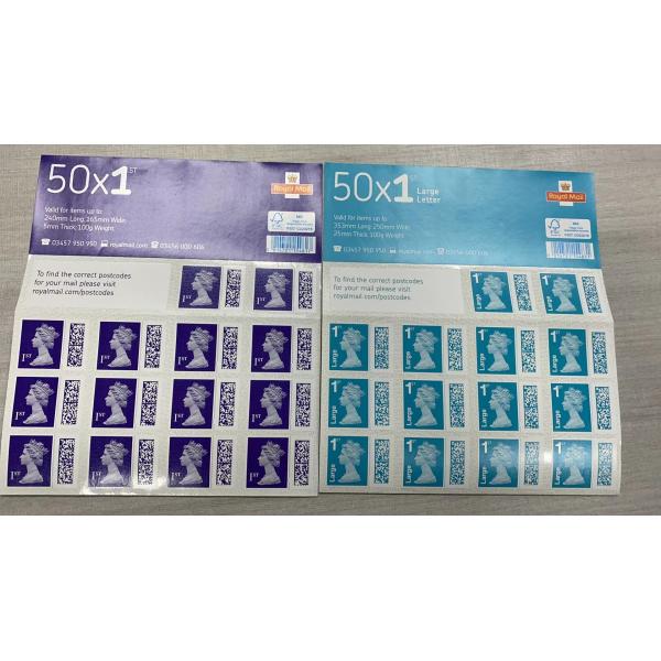 Quality Royal Mail Print First Class Postage Label US UK Custom Pack Of 6 for sale
