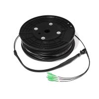 China Custom Assemblies Pre Terminated Multi Fiber Cables SC APC Cord With Pulling Sock 4F factory