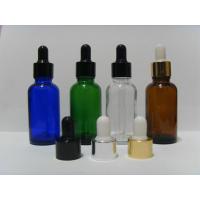 Quality FDA Free Lotion Glass Bottles With Silver Collar And White Bulb / Liquid Dropper for sale