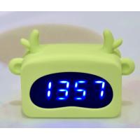 China EMC CE Animal Shaped Kids Alarm Clock Digital ABS Silicone Glass Material for sale