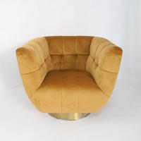 China Modern Coaster Tufted Sofa With Gold Stainless Steel Base factory